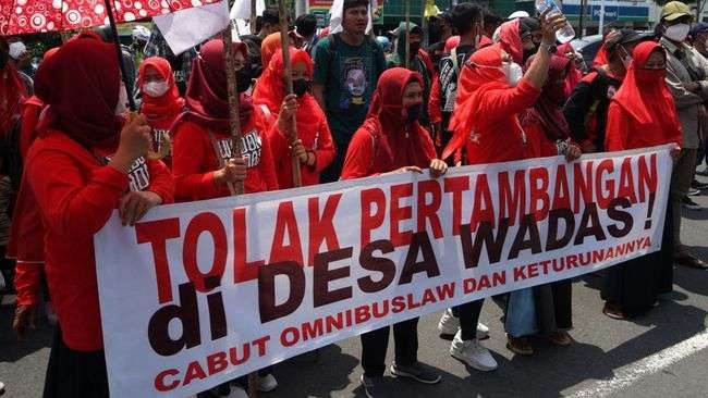 Warga menolak pertambangan di Desa Wadas,