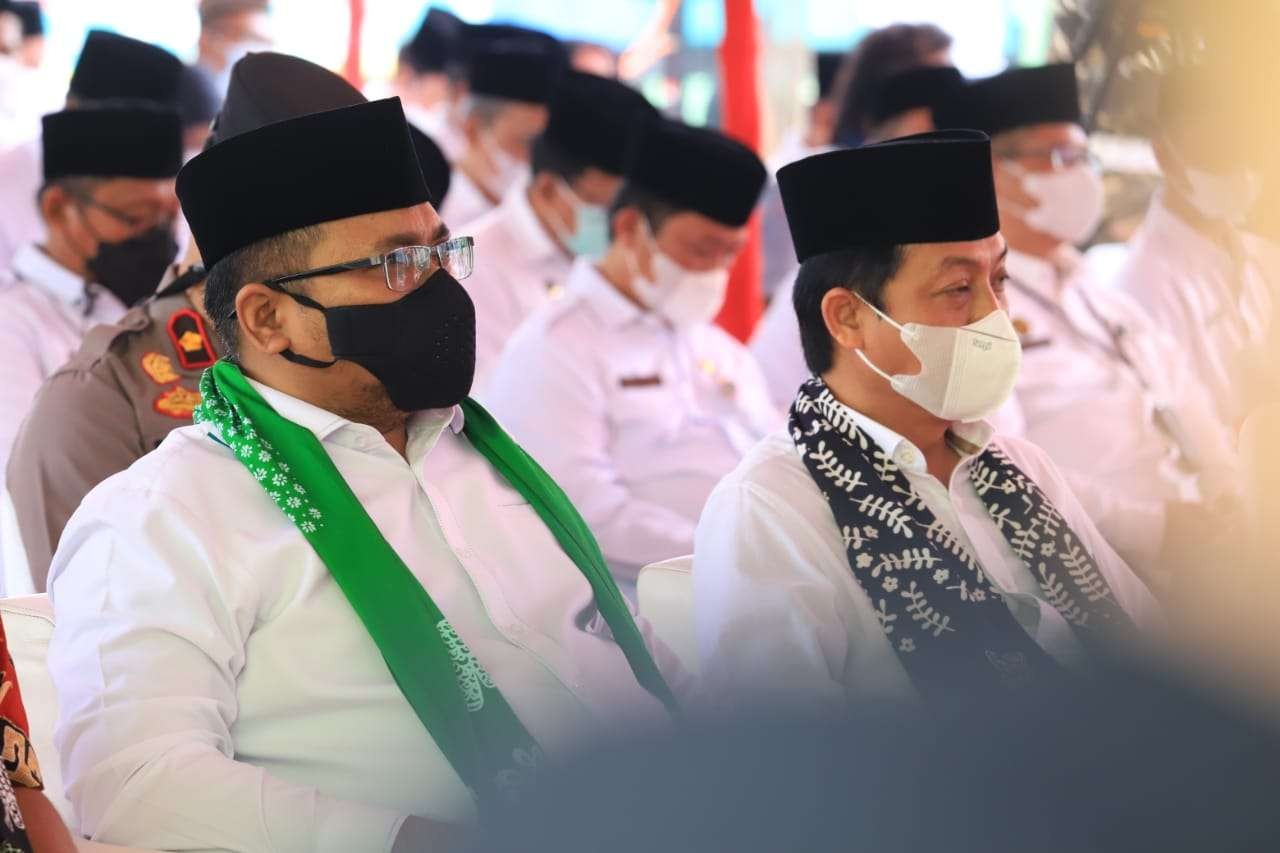 Menag Yaqut Cholil Qoumas meresmikan 39 gedung baru madrasah dan KUA di Jawa Tengah, Selasa 8 Februari 2022. (Foto: Kemenag)