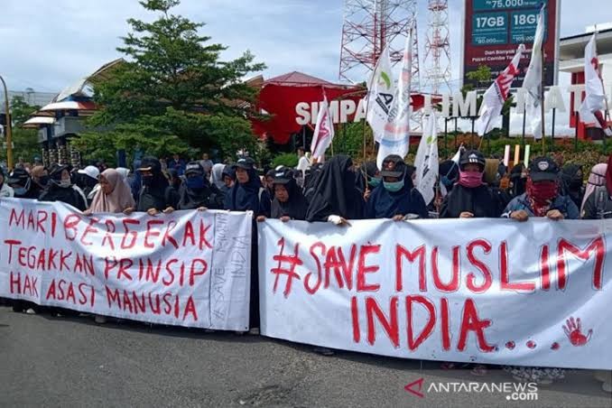 Umat Islam bereaksi atas diskrimanasi terhadap kaum Muslim di India. (Foto: Istimewa)