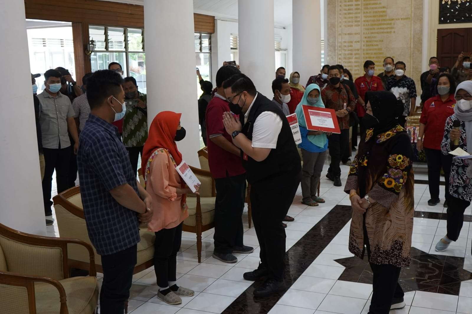 Pemkab Kediri genjot penyaluran bantuan sosial BPNT PPKM. (Foto: Istimewa)