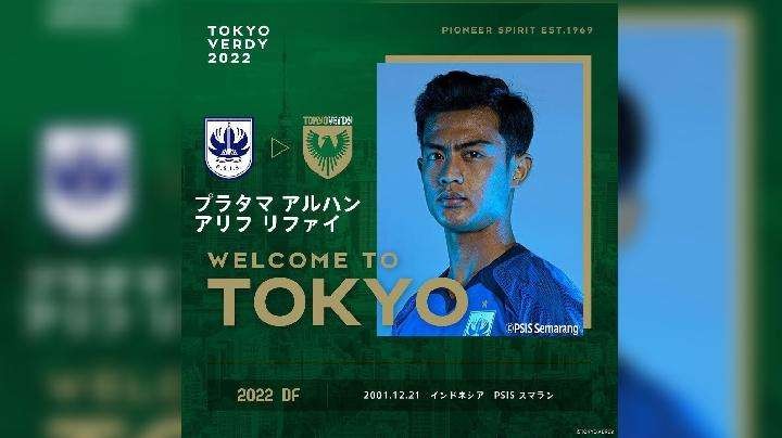 Jersey Pratama Arhan di Tokyo Verdy dengan nomor punggung 38 sudah ludes terjual. (Foto: Instagram)