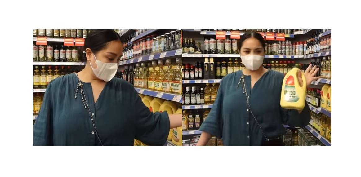 Nagita Slavina belanja minyak Canola. (Foto: YouTube RANS Entertainment)