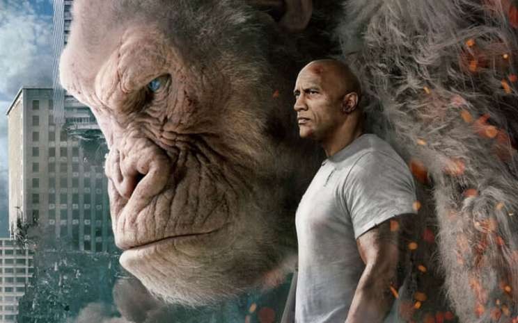 Poster film Rampage yang dibintangi aktor Dwayne Johnson. (Foto: Istimewa)