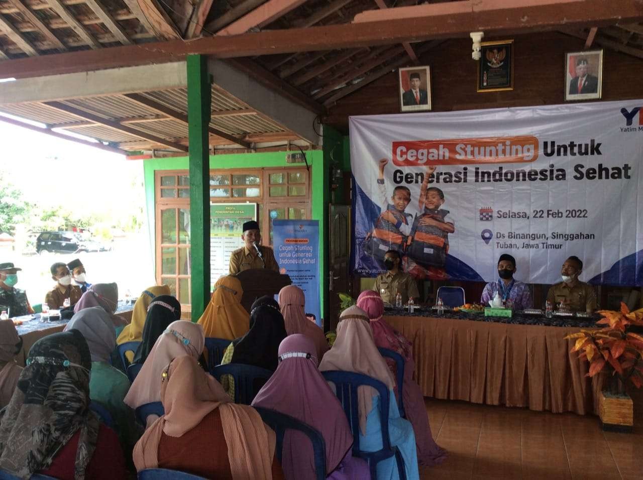 Wabup Tuban Riyadi menghadiri kegiatan penyuluhan stunting dan pemeriksaan kesehatan bagi ibu hamil di Desa Binangun yang diselenggarakan oleh Yayasan Yatim Mandiri Cabang Tuban (Foto: Dokumentasi Humas Pemkab Tuban)