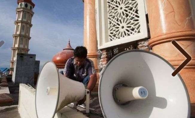 Toa terpasang di sebuah masjid  Untuk kumandangkan adzan ( foto: istimewa):