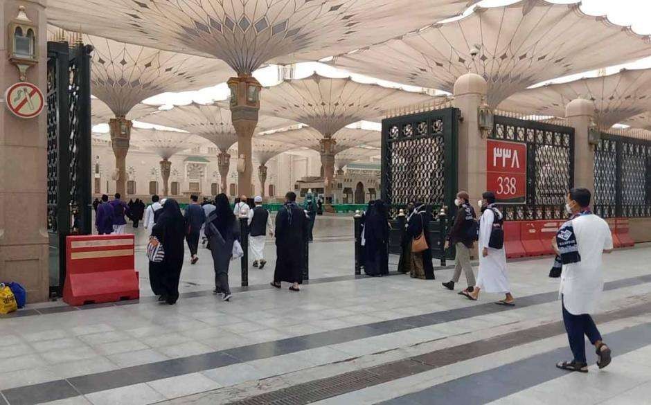 Masjid Nabawi dalam suasana terkini, masa pandemi Covid-19yang mulai melandai di duna. (Foto:Istimewa)