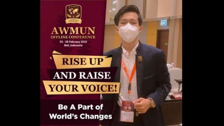 Muhammad Andrianudin, siswa MAN 2 Mataram, salah satu wakil Indonesia pada Model United Nation (MUN)