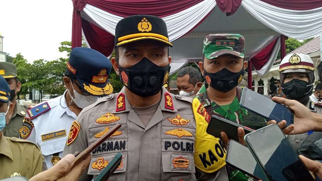 Kapolres Tuban AKBP Darman didampingi Dandim 0811 Tuban (Khoirul Huda/Ngopibareng.id)