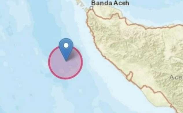 Gempa bumi magnitudo 5,9 guncang Aceh Jaya. (Foto: BMKG)