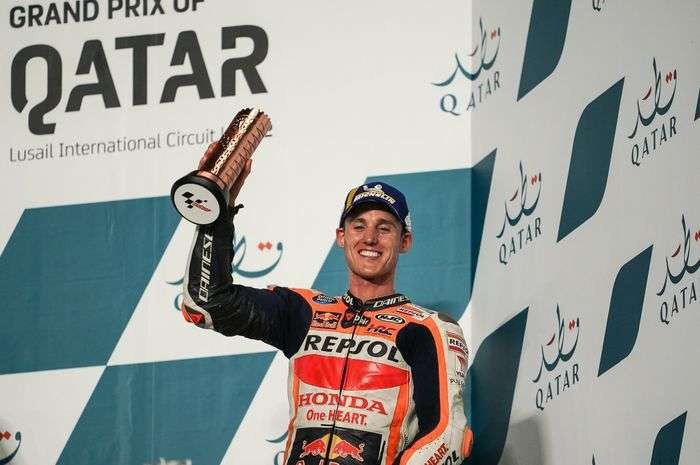 Pol Espargaro puas duduk di podium ketiga MotoGP Qatar 2022. (Foto: Istimewa)