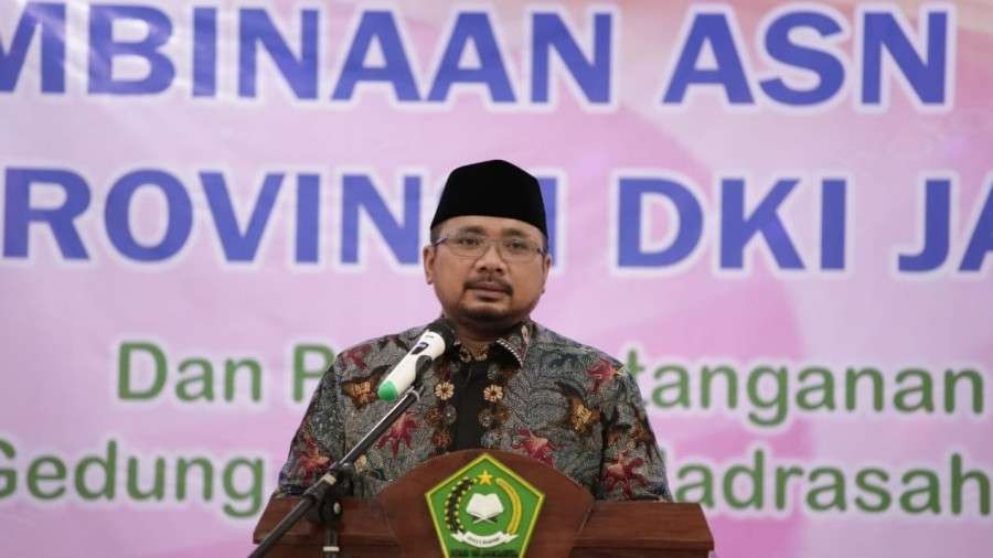 Menag Yaqut Cholil Qoumas Beri Pembekalan ASN Kementerian Agama. (Foto: Kemenag)