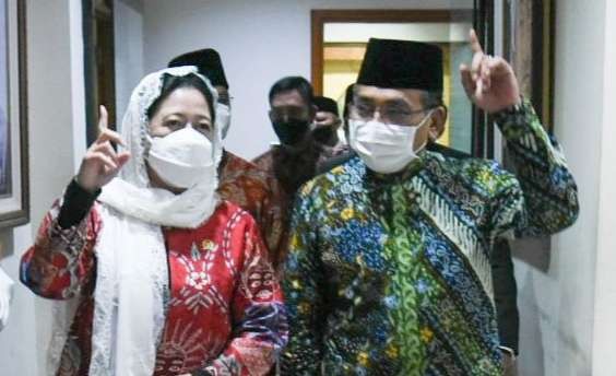 Ketua DPR Puan Maharani bertemu Ketua Umum PBNU KH Yahya Staquf. (Foto: Istimewa)