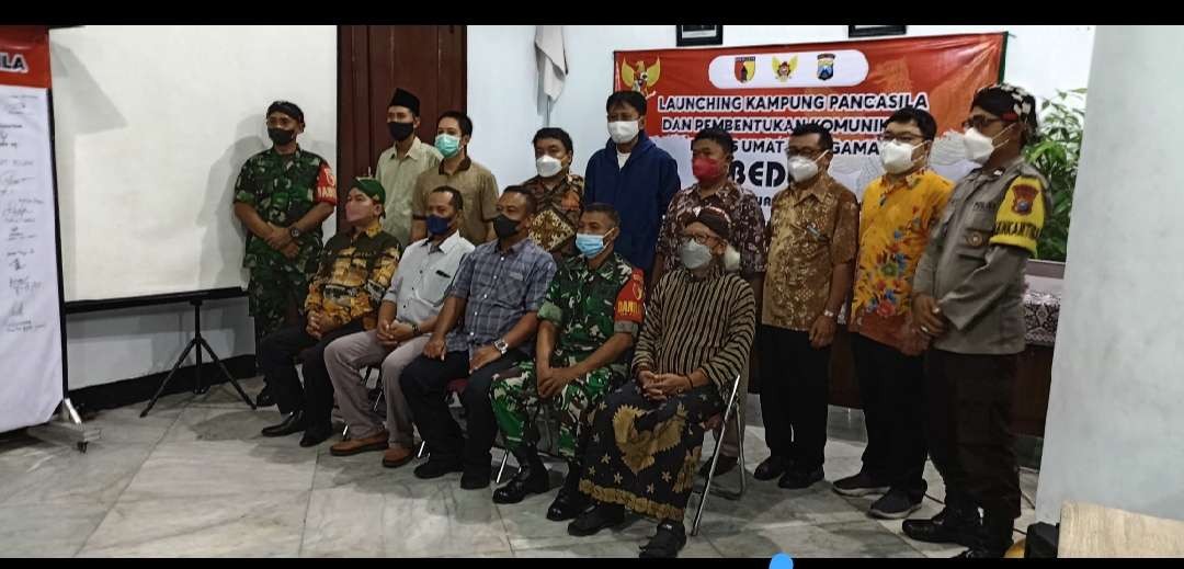 Penetapan kampung Pancasila di Kelurahan Pakelan, Kecamatan Kota Kediri. (Foto: Fendhy/Ngopibareng.id)