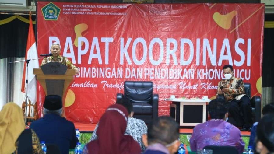 Rakor Pusbimdik Khonghucu di Kemenag. (Foto: Kemenag)