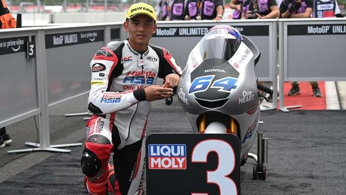 Mario Suryo Aji akan start dari P3 Moto3 pada Minggu, 20 Maret 2022. (Foto: Istimewa)