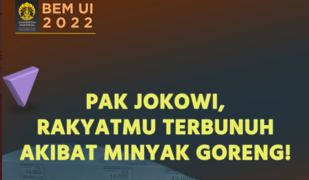 Tangkapan layar salah satu poster kritikan BEM UI (Foto: Twitter BEM UI)