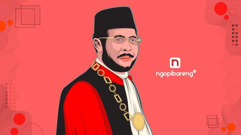 Ilustrasi Ketua Mahkamah Konstitusi, Anwar Usman. (Grafis: Fa Vidhi/Ngopibareng.id)