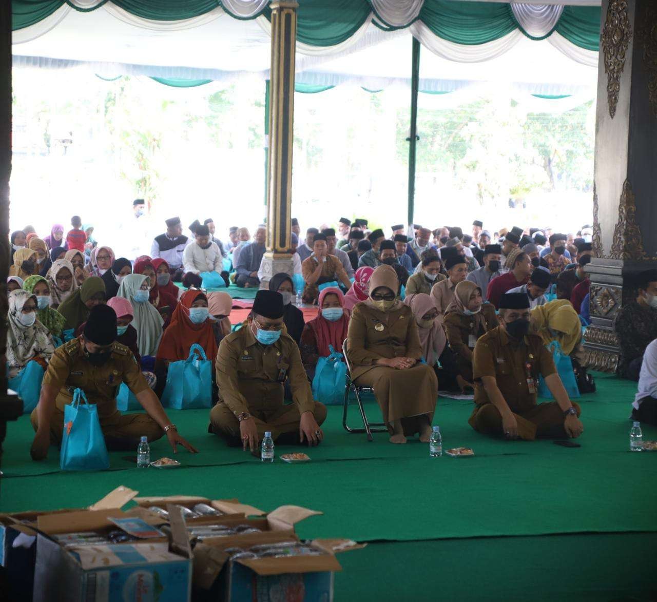 Doa Bersama Khotmil Quran dan Sosialisasi kepada Huffadz serta para koordinator Huffadz se- Jombang, Senin 21 Maret 2022 di Pendopo. (Foto: Istimewa)