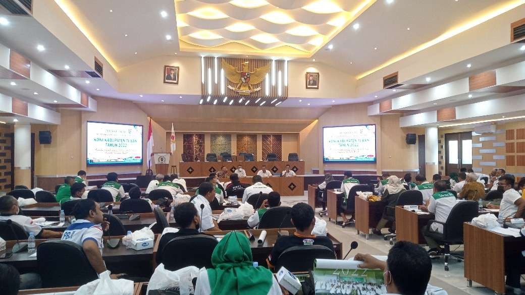 Suasana Muskerkab KONI Kabupaten Tuban, 2022 (Foto: Khoirul Huda/Ngopibareng.id)