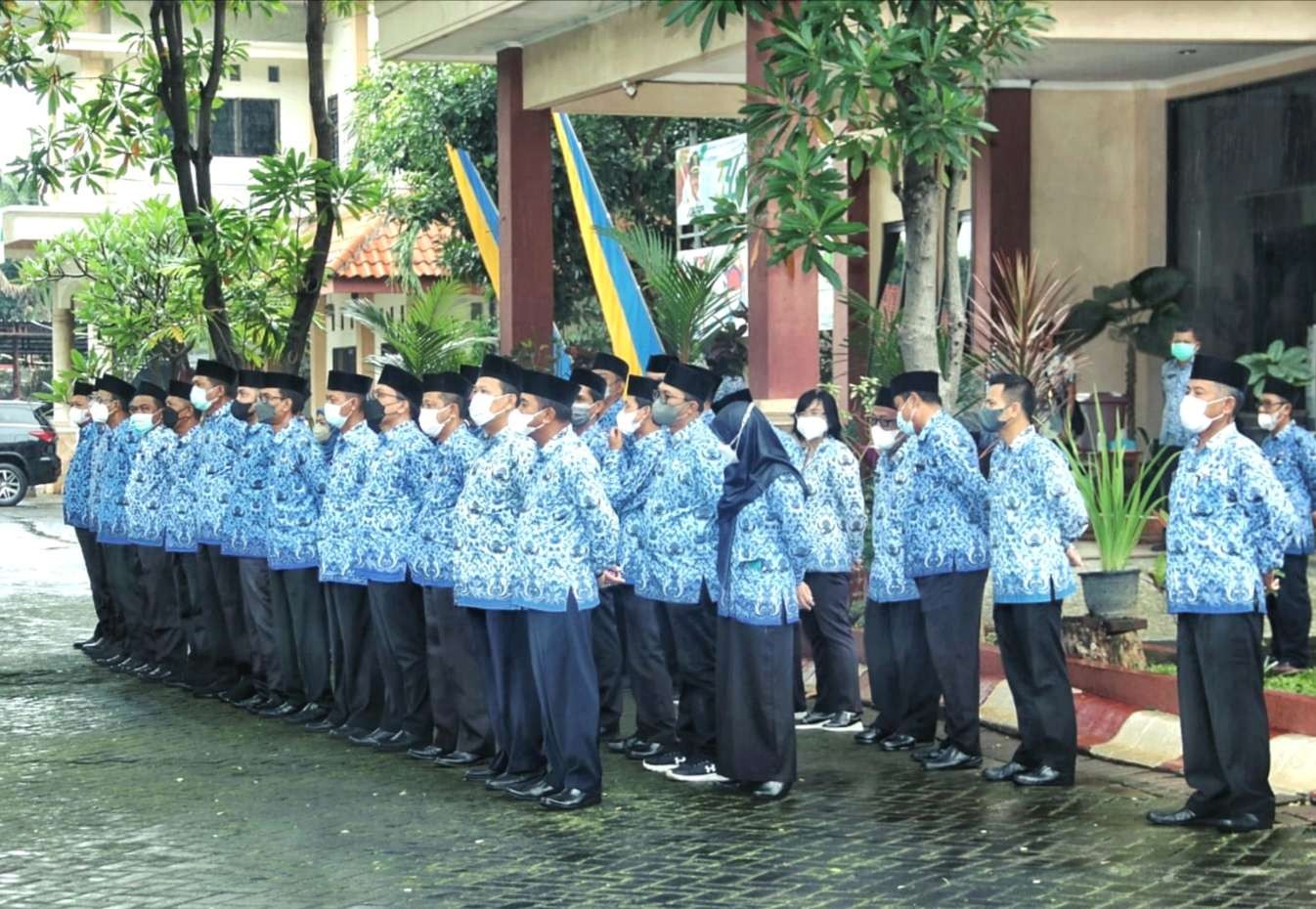 ASN Pemkot Pasuruan apel bersama. (Foto: Laily/ngopibareng.id)