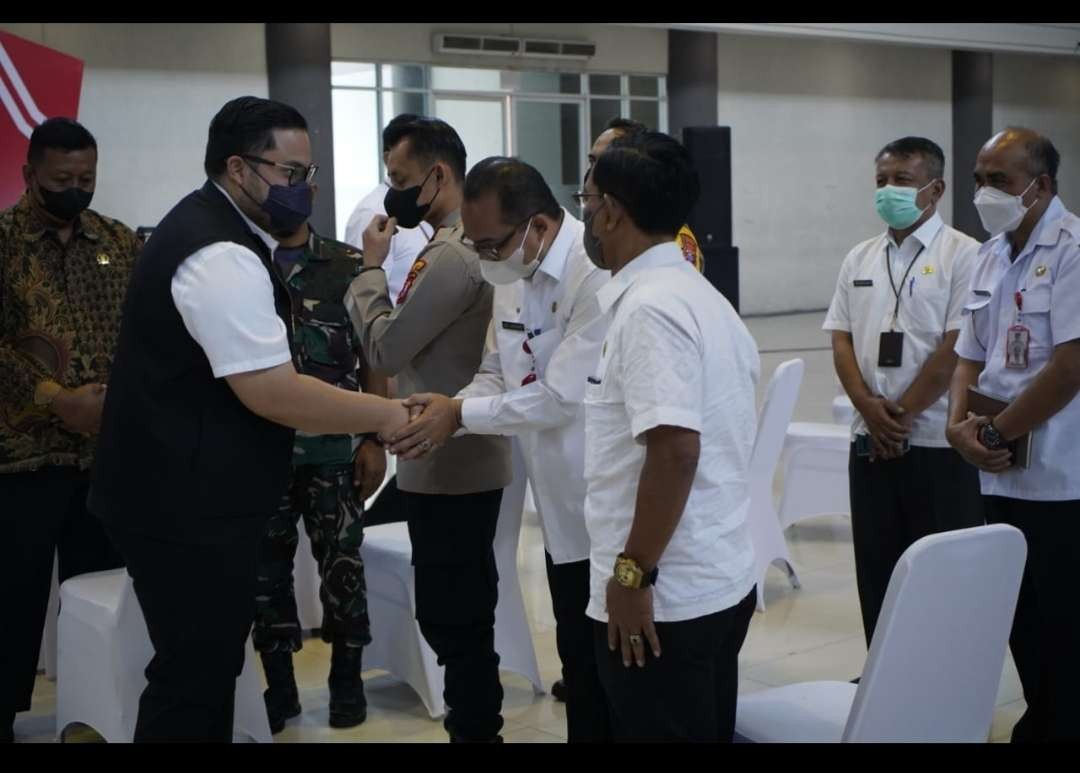 Bupati Kediri minta DLH bekerja keras bangun taman di Bandara baru. (Foto: Istimewa)