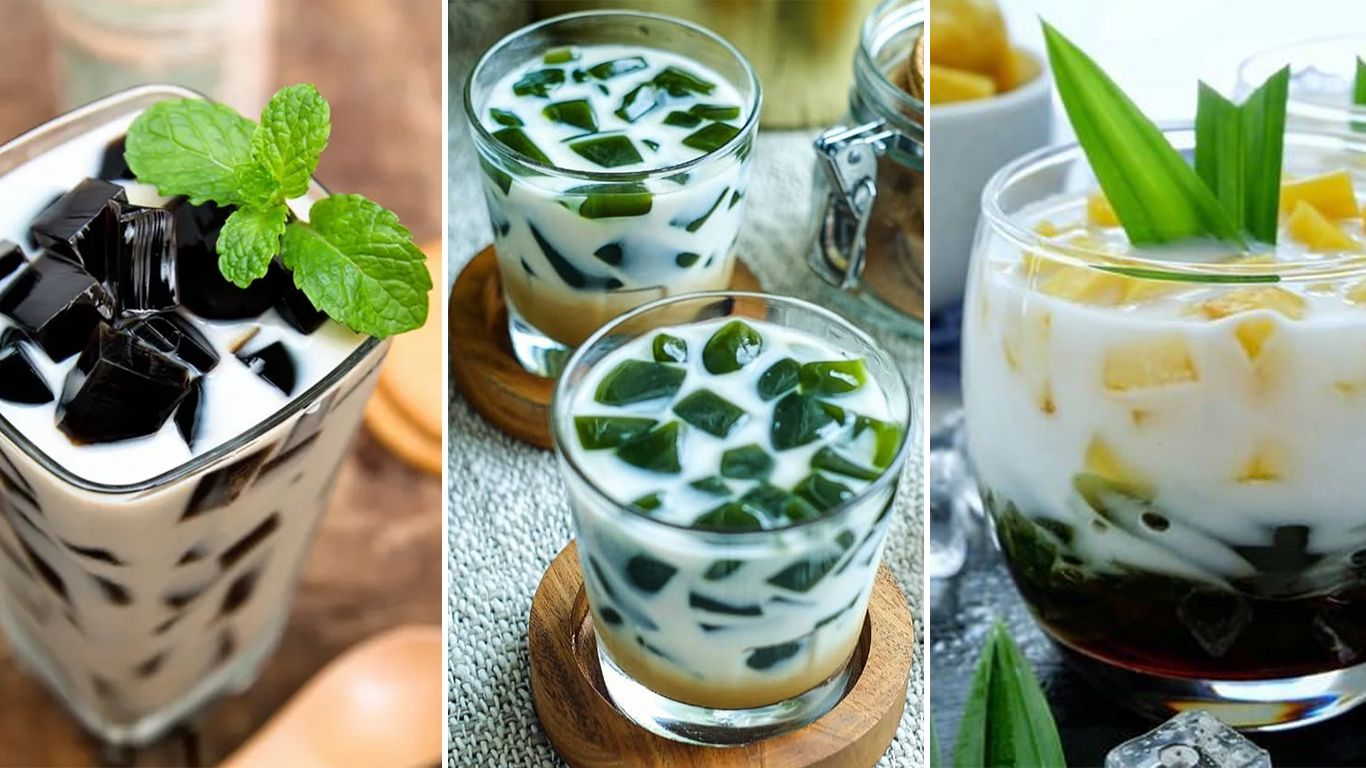 Kreasi resep es cincau untuk minuman takjil buka puasa. (Foto: Istimewa)