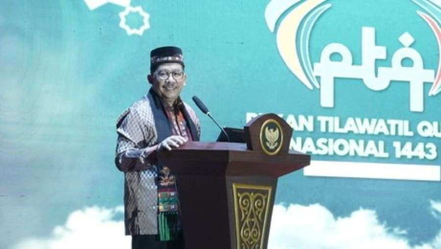 Wakil Menteri Agama RI, Zainut Tauhid Sa'adi menutup Pekan Tilawatil Quran (PTQ) Ke-52 Radio Republik Indonesia (RRI) di Takengon. (Foto: Kemenag)