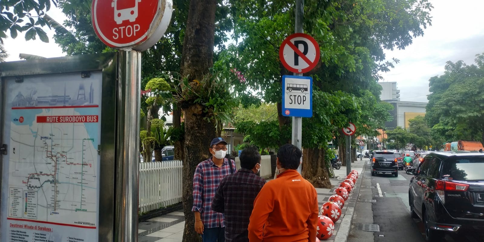 Lokasi penjambretan yang dialami salah satu wartawan Surabaya (Foto: Istimewa)