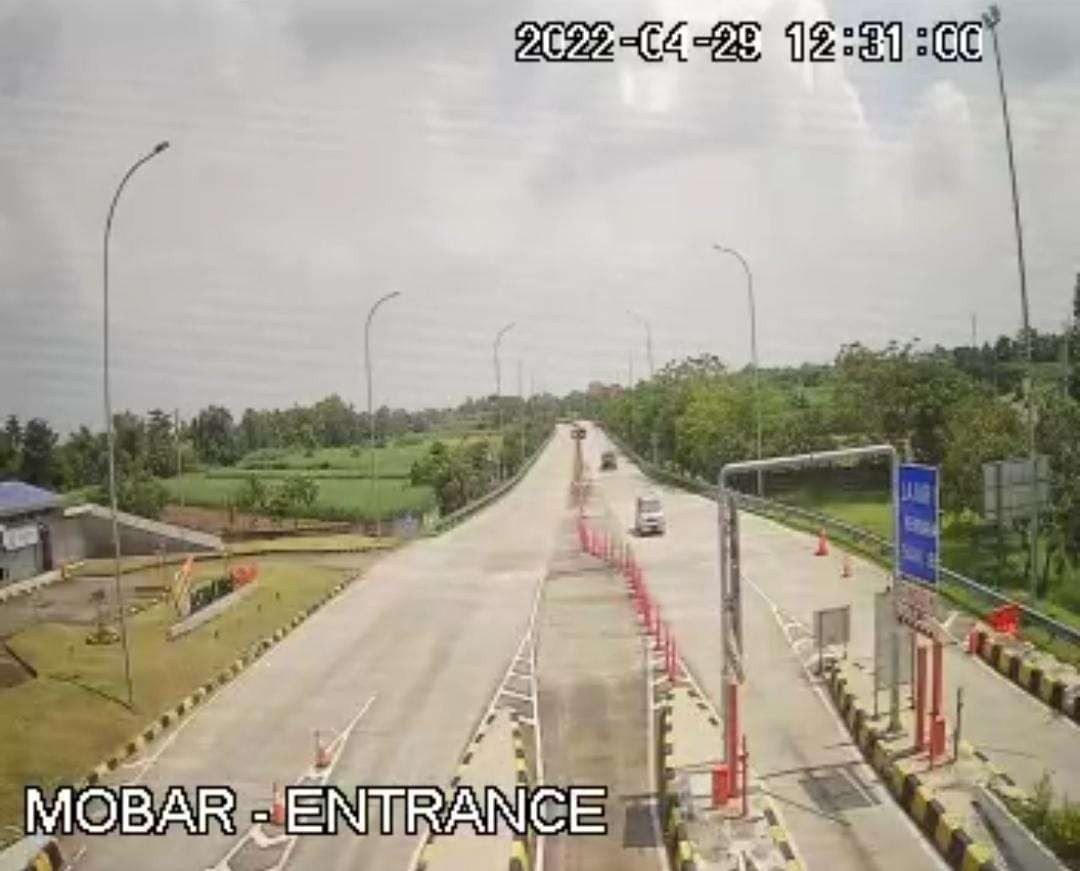 Tangkapan layar CCTV Tol Jomo. (Foto: Istimewa)