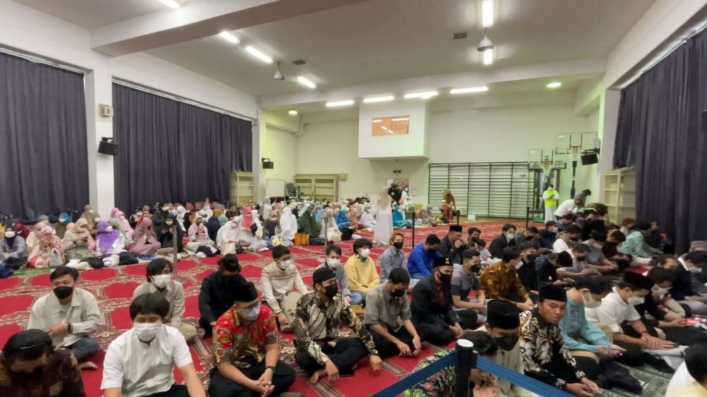 KBRI Tokyo & KMII Jepang gelar salat Idulfitri 1443 Hijriah. (Foto: Dok KBRI)