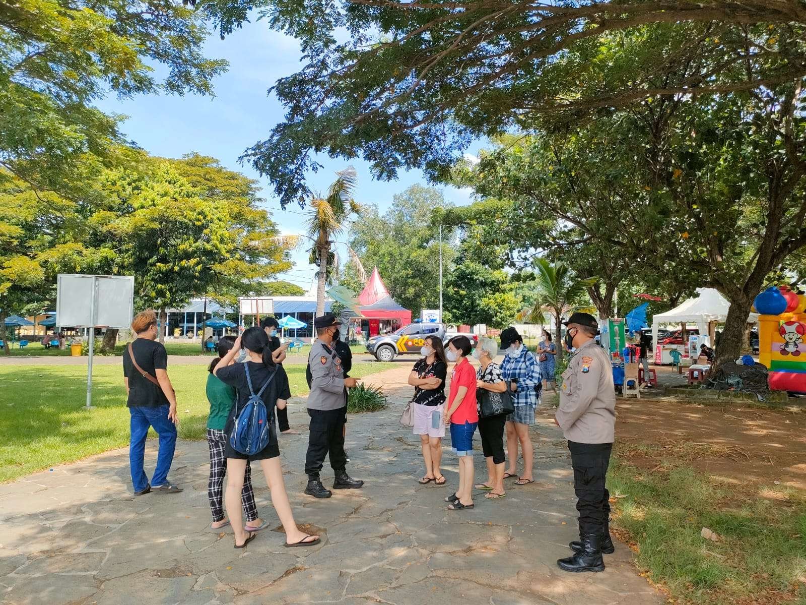 Petugas Kepolisian mengimbau masyarakat untuk tetap waspada saat beraktivitas di destinasi wisata. (Foto: Istimewa)