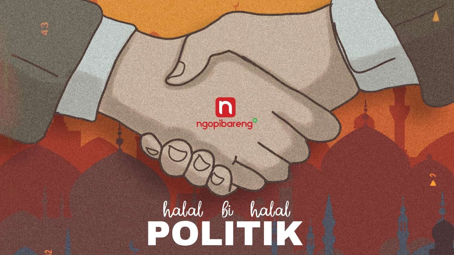 Ilustrasi halal bihalal. (Grafis: Fa Vidhi/Ngopibareng.id)