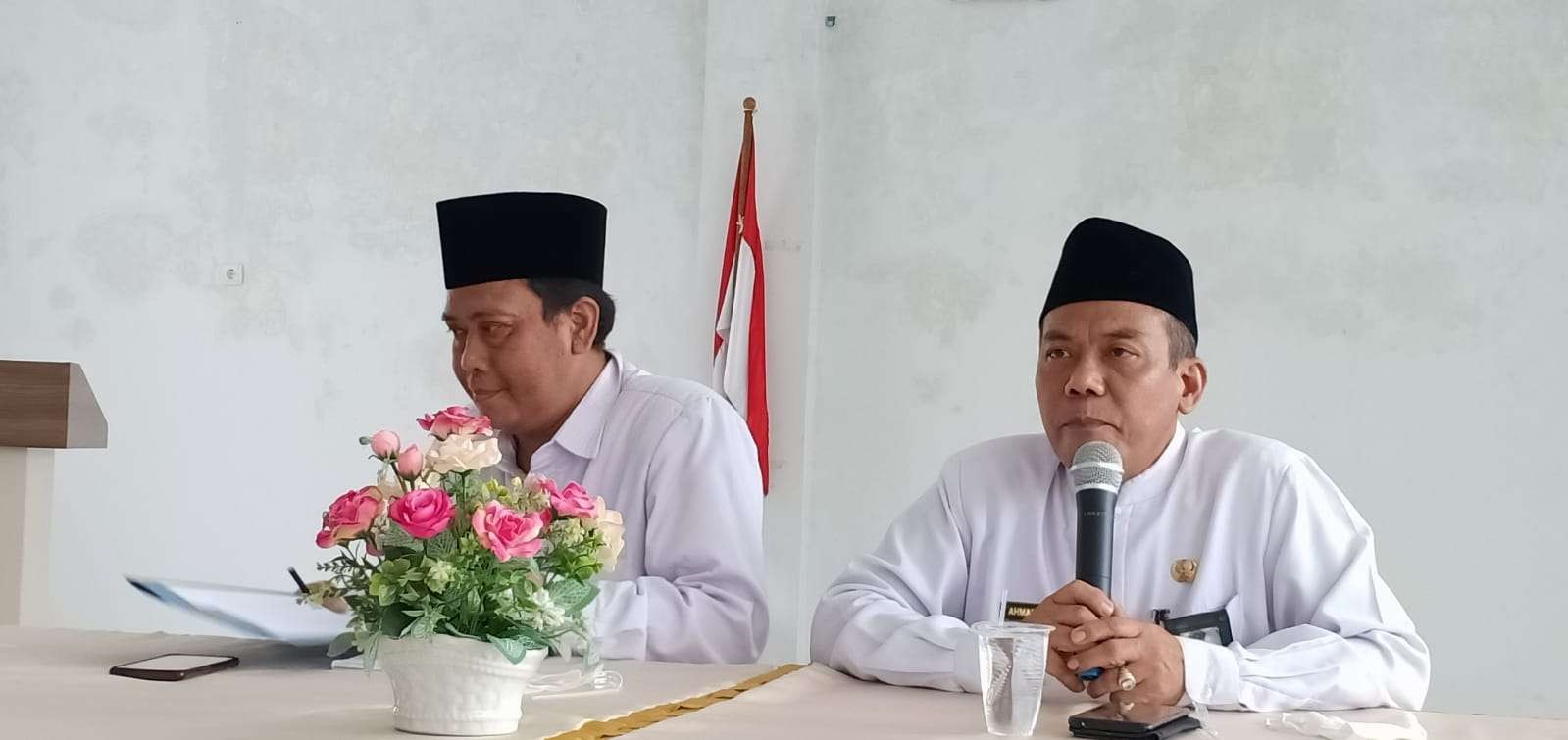 Kepala Kantor Kemenag Kabupaten Tuban, Ahmad Munir, saat menyampaikan terkait dengan pelunasan haji. (Foto: Dok. Kemenag Tuban)