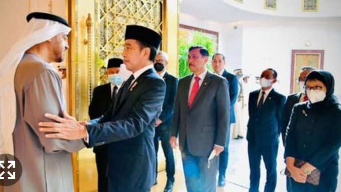 Presiden Joko Widodo mengucapkan belangsungkawa kepada Presiden UEA, Pangeran Mohamed bin Zayed (MBZ) (Foto: Setpres )