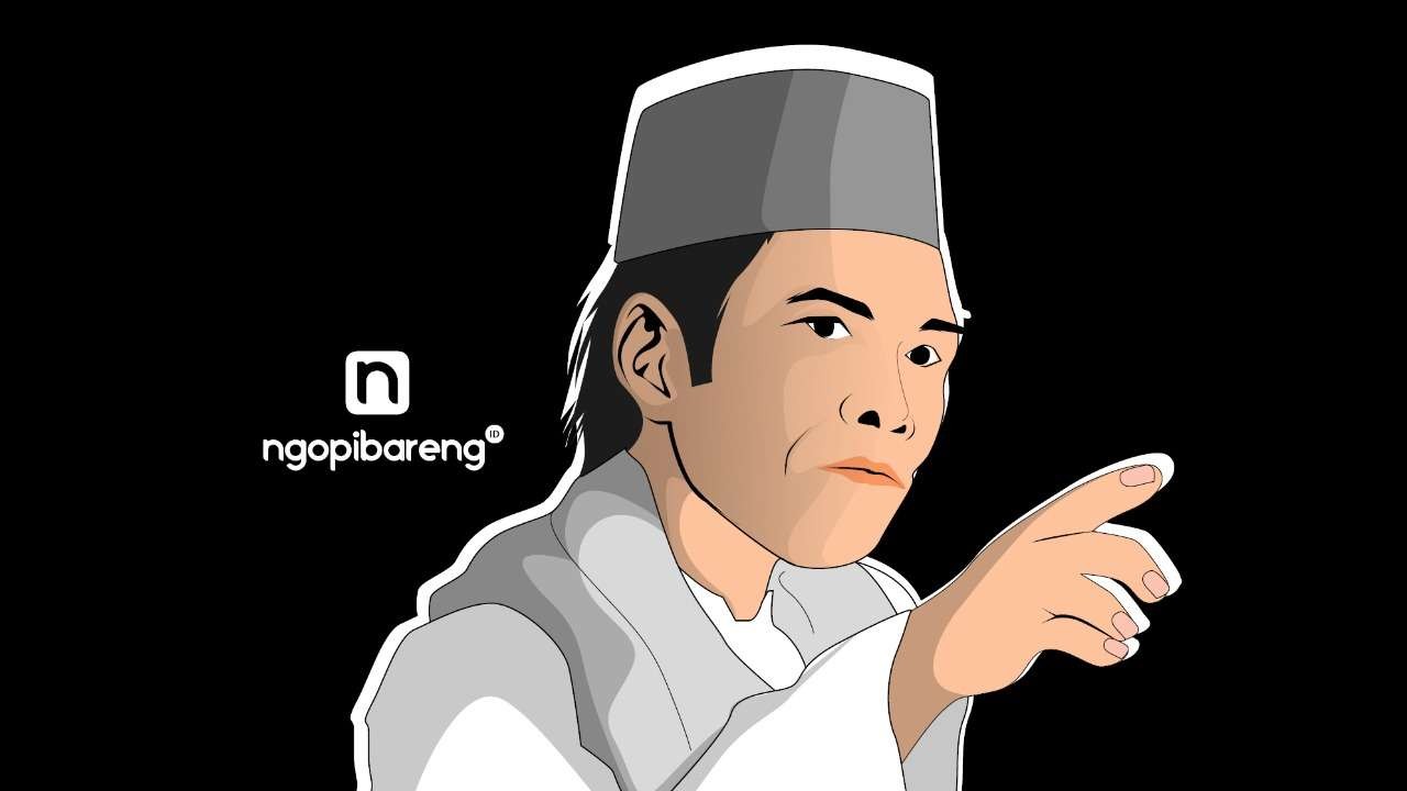 Ilustrasi Ustadz Abdul Somad atau UAS. (Grafis: Fa Vidhi/Ngopibareng.id)