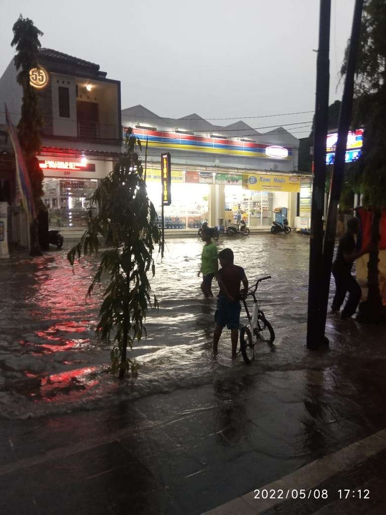 Banjir di Cepu akibat drainase tidak optimal. (Foto: Istimewa)