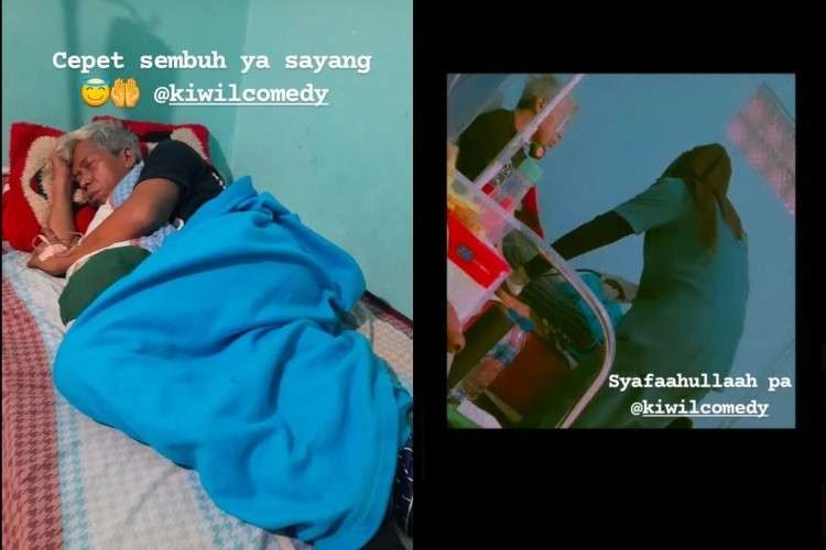 Kabar komedian Kiwil sakit disampaikan oleh istri keempatnya, Venti Firgianti. (Foto: Instagram)