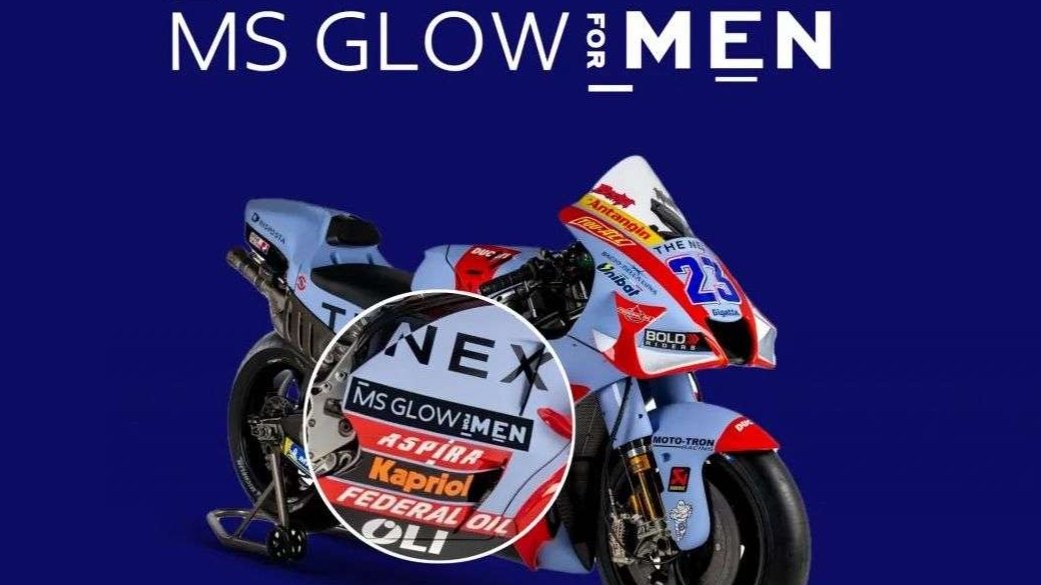 MS Glow for Men jadi sponsor di Gresini Racing mulai MotoGP Italia pekan depan.