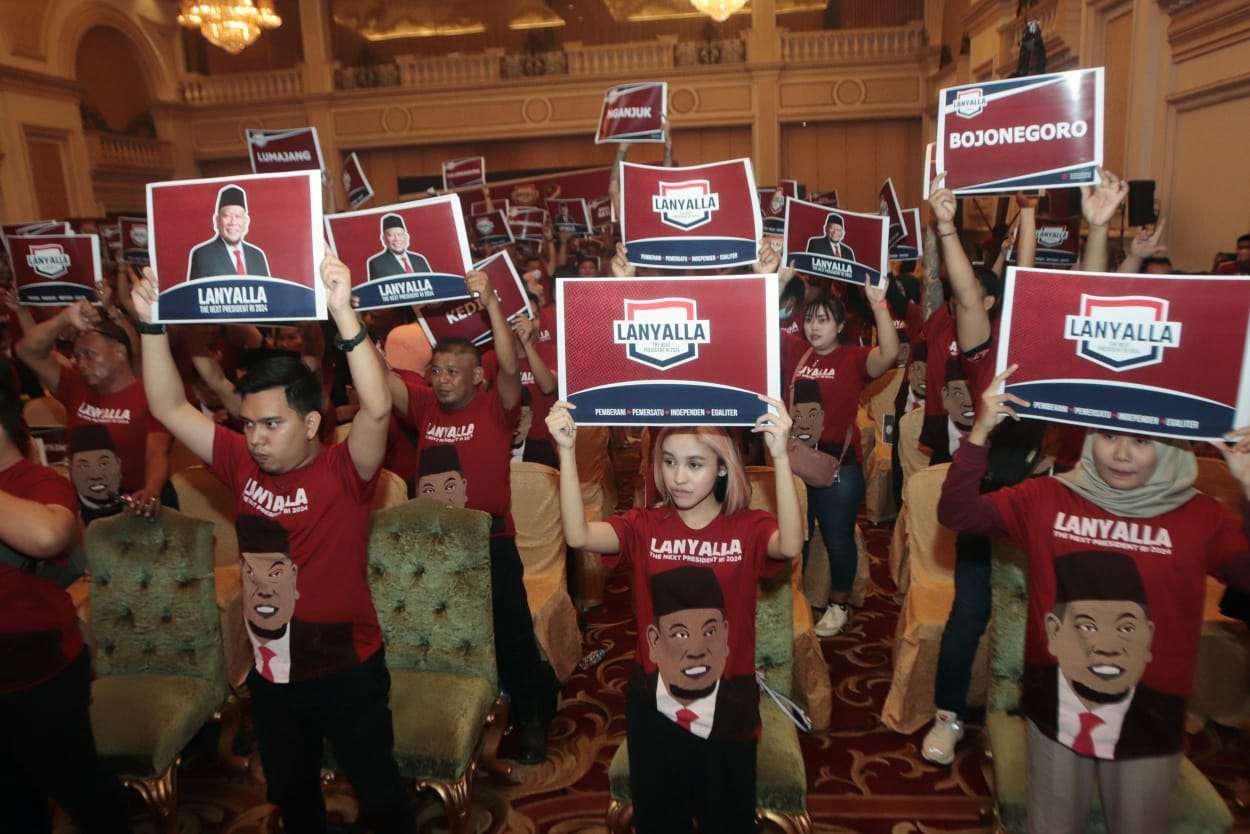 Relawan Patriot Sejati saat melakukan deklarasi dukungan di Empire Palace, Surabaya, Jumat 27 Mei 2022. (Foto: Istimewa)