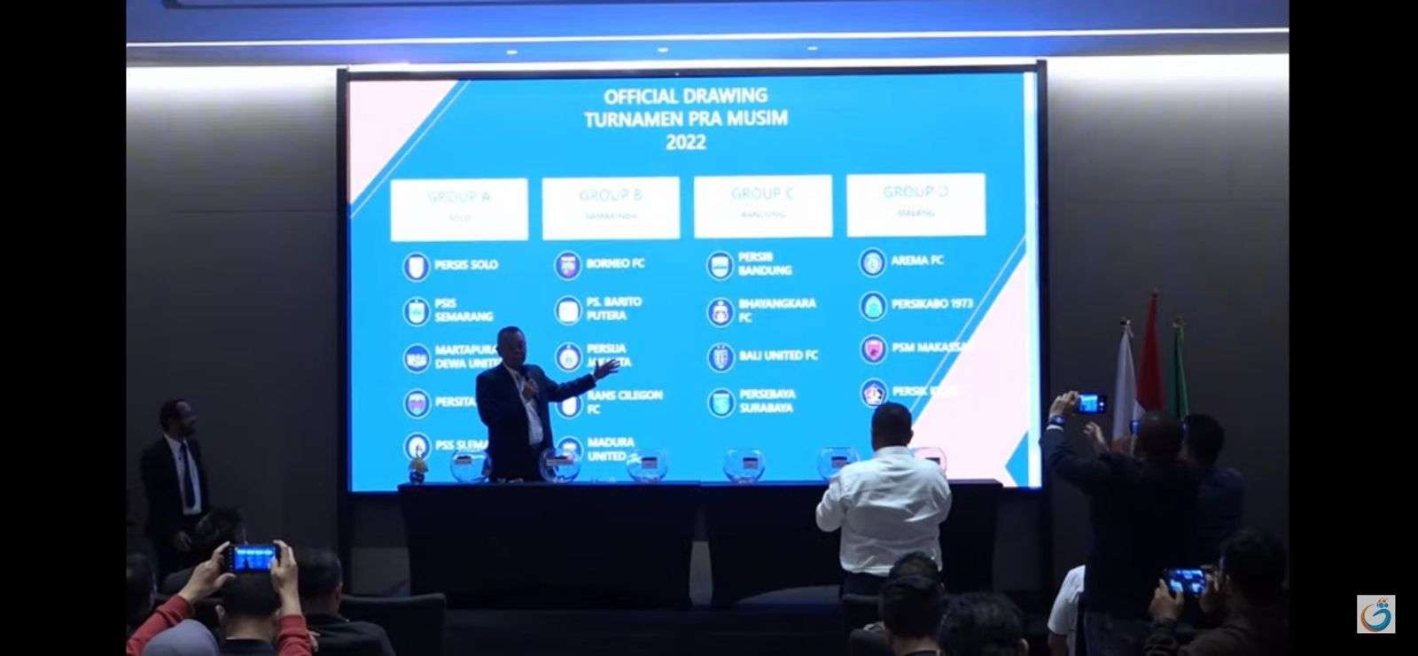 acara undian turnamen Piala Presiden di Bandung, Minggu 29 Mei 2022. (Foto: Istimewa)