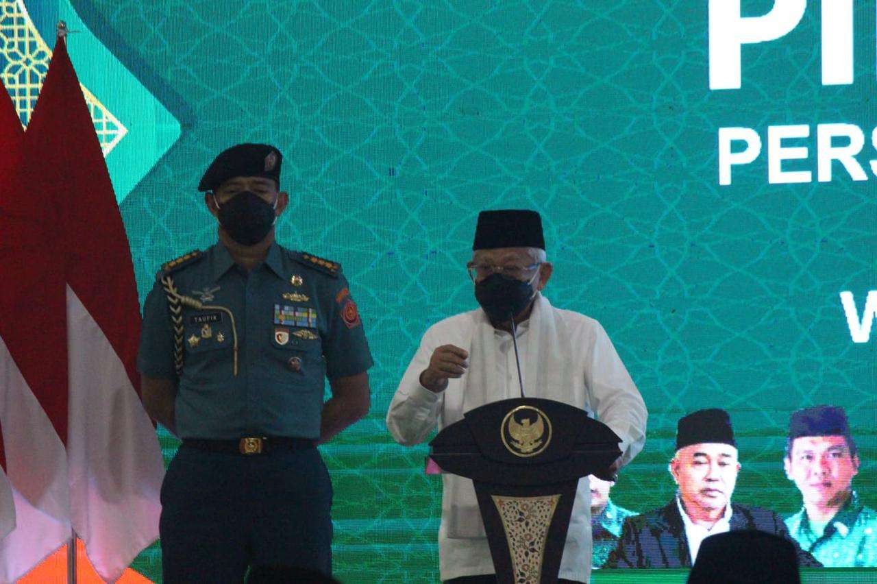 Wapres saat ceramah di acara Sarasehan dan Pelantikan Pergunu.(Deni Lukmantara/Ngopibareng)