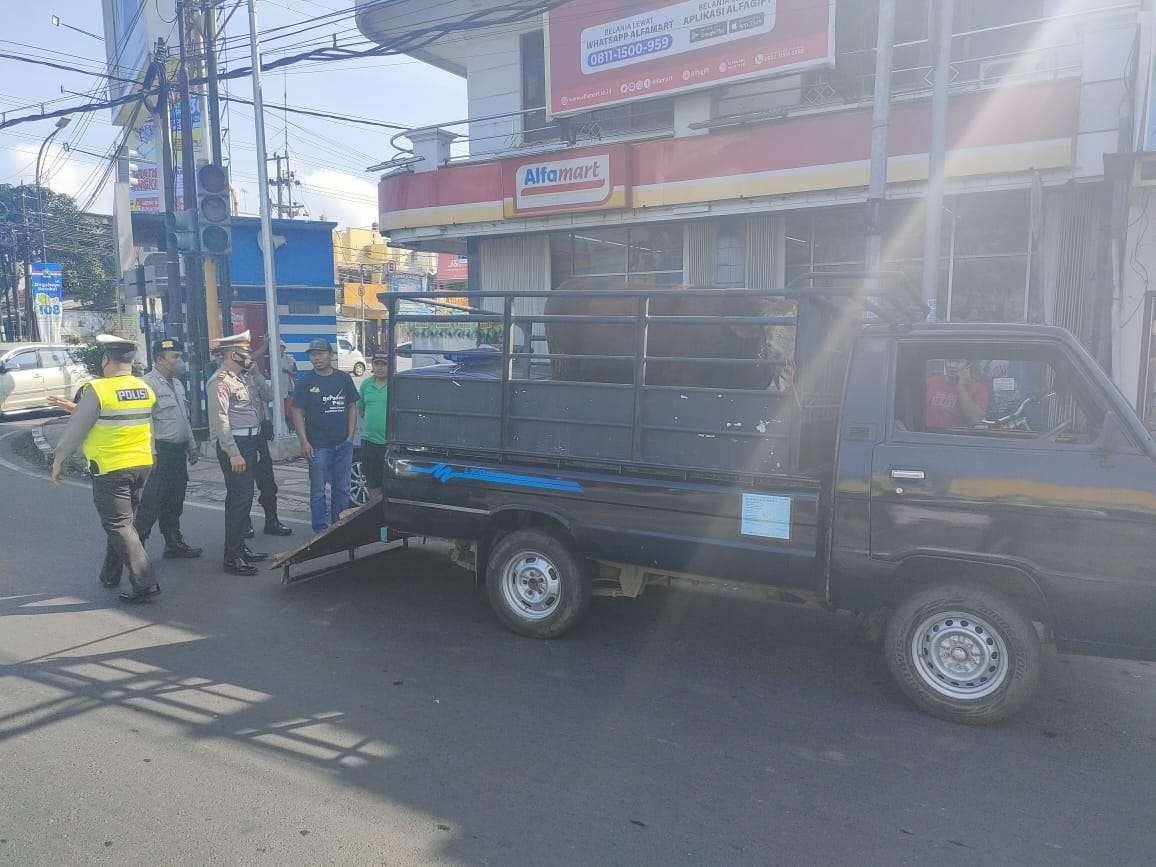 Pos pemeriksaan hewan ternak di daerah Kacuk Barat, Sukun, Kota Malang (Foto: Istimewa)