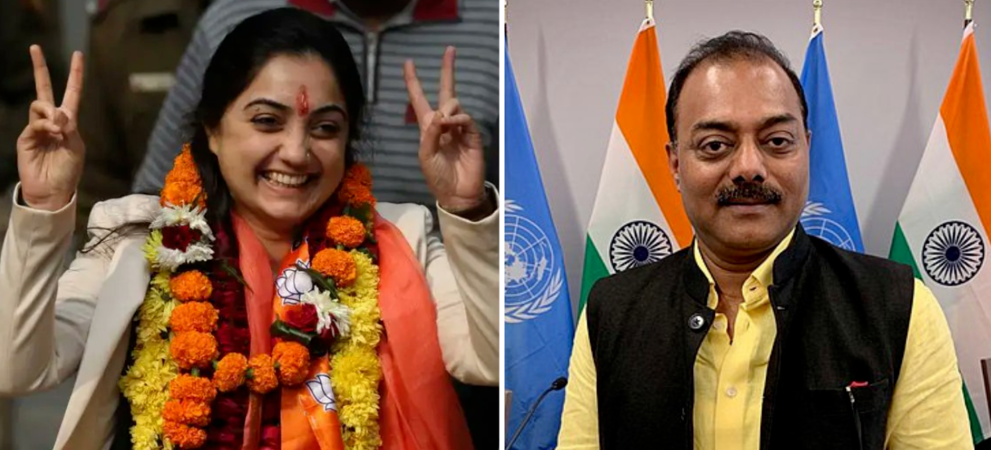 Juru Bicara Nasional Partai Bharatiya Janata (BJP), Nupur Sharma, dan Kepala Operasi Media BJP, Delhi Naveen Kumar Jindal, menghina Nabi Muhammad SAW. (Foto: Kolase)