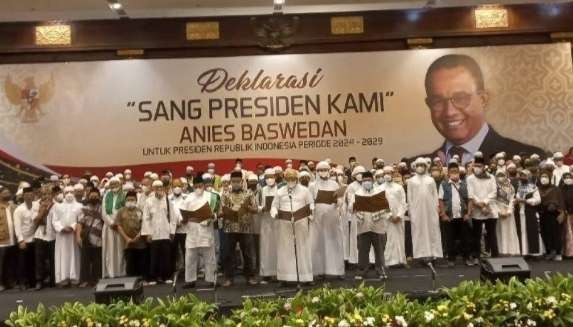 Kelompok Majelis Sang Presiden deklaras dukung Anies Presiden 2024. (Foto: Istimewa)