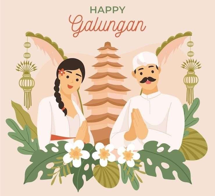 Ilustrasi Selamat Hari Raya Galungan 2022 bagi yang merayakan.(Grafis: Istimewa)