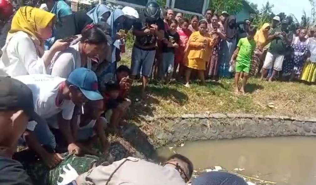 Sungai tempat ditemukannya mayat bayi berjenis kelamin Laki-laki (foto:istimewa)