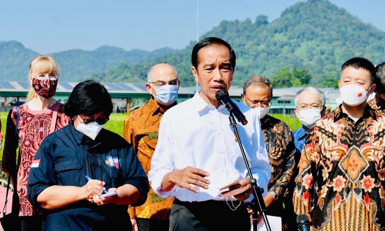 Presiden Jokowi bicara tebtang kenaikan kasus covid-19  ( Foto:Setpres)