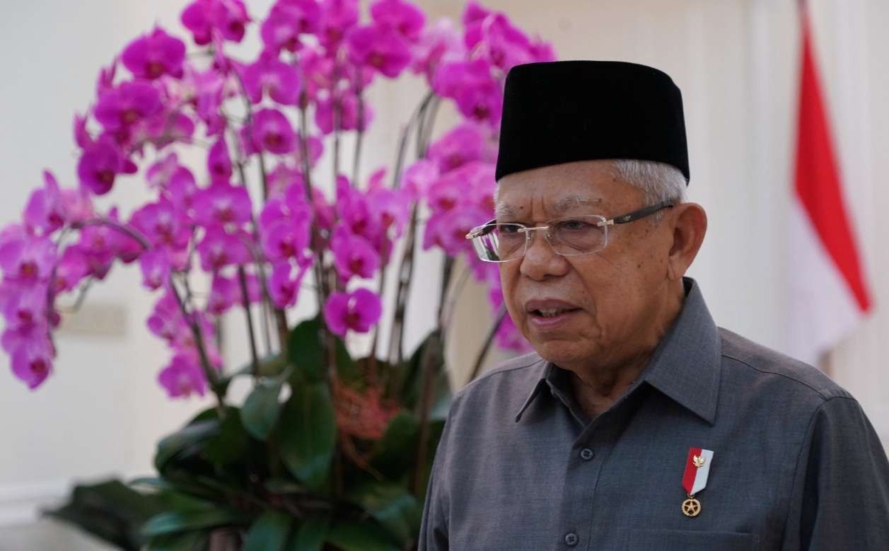 Wapres KH. Ma'ruf Amin mengenal sosok almarhum KH. Dimyati Rois. (Foto: Setwapres)