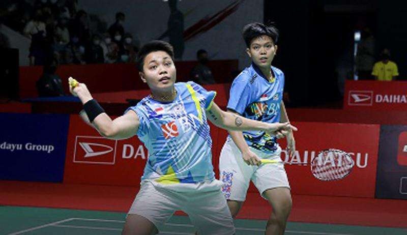 Ganda putri Indonesia, Apriyani Rahayu/Siti Fadia Silva Ramadhanti berhasil melaju ke partai final setelah membungkam pasangan Malaysia. (Foto: Ant)