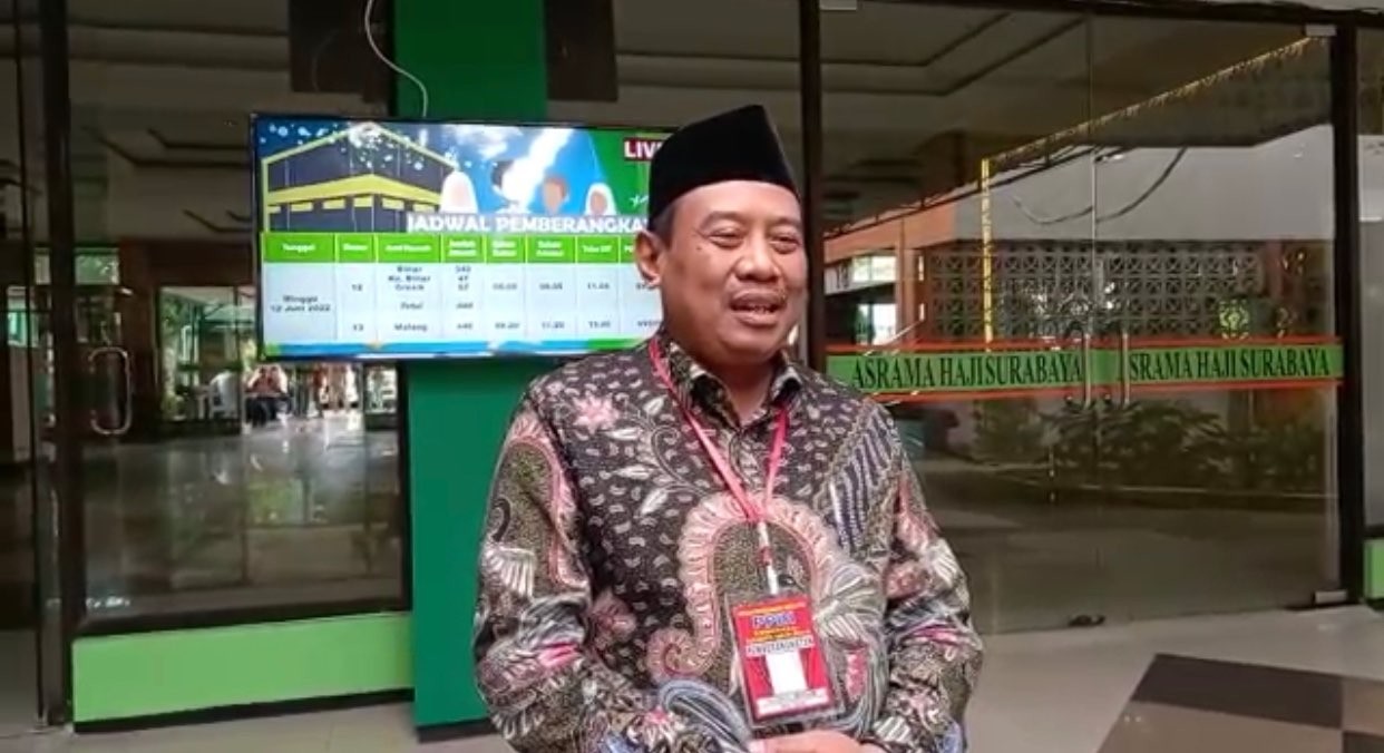 Ketua PPIH Embarkasi Surabaya, Husnul Maram. Dia menyebut ada satu jemaah haji asal Nganjuk yang dibatalkan berangkat karena sedang hamil. (Foto: istimewa)